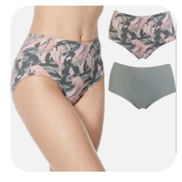 Rhonda Shear 2 Pc Soft Body Brief, Camo/Green, Size 2X - Picture 1 of 3